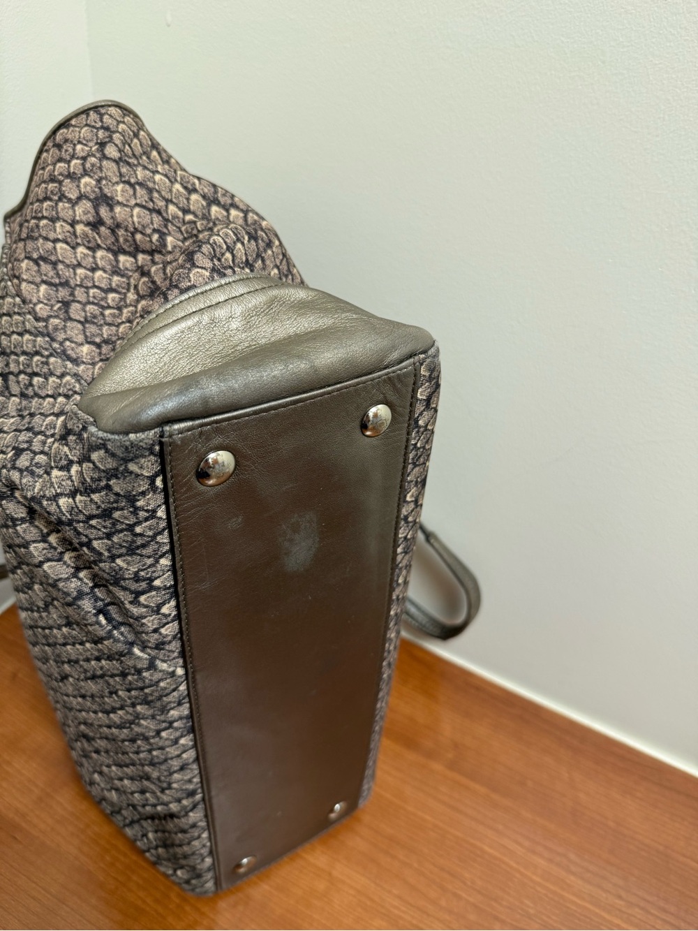 Coach CARRYALL Taylor Snake print tote handbag gunmetal Light Weight $398 - Picture 8 of 14